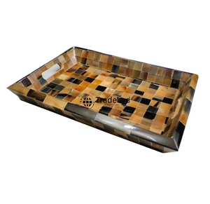 Bandeja de Servicio Móvil Moderna Premium con Diseño de Cuerno para Mesa de Comedor, Ideal como Adorno y Regalo por Tradebyd - Product Image 2