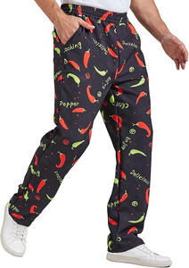 Pantalones de Chef Holgados Negros para Hombre 2025, Talla XL, Cintura Elástica Formal, Antiarrugas, Rectos, Personalizables, con Cremallera, Teñido Liso, de Color - Product Image 5