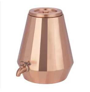 Pure Copper Water Dispenser Tank Bottom Hammered Finish Storage Pot Matka <b>Jar</b> Container with Spigot <b>Tap</b> - Product Image 5