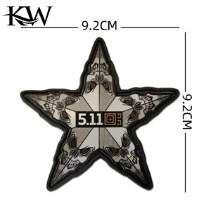 Target practice 3D PVC Tactical luminous embroidery Patch Hook Backing tactic Outdoor Backpack Rubber embroidery Capsule <b>Badge</b> - Product Image 5