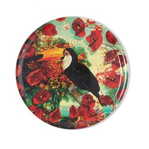 Plateau de service rond en métal noir mat de luxe, style industriel, minimaliste, décoratif, pour table basse, vente en gros - Product Image 6