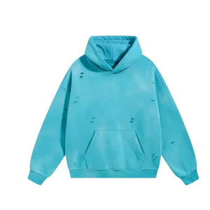 Sudadera con Capucha Unisex Extra Grande, Color Sólido, Algodón French Terry, Estilo Casual para Otoño, Diseño con Bolsillos, Ajuste Transpirable - Product Image 2