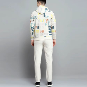 Ensemble de survêtement imprimé pour homme, deux pièces, pantalon de survêtement et sweat à capuche, séchage rapide, coton, streetwear, vêtements de sport, confortable - Product Image 4