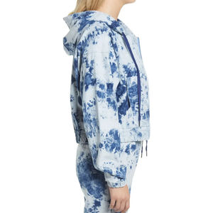 Sudadera Corta de Invierno para Mujer al por Mayor, Tejido de Rizo, Diseño Tie-Dye Personalizado, Logotipo Frontal, Ropa Casual - Product Image 4