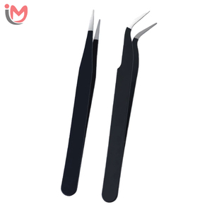 Professional High Quality Customizable Stainless Steel Eyelash Tweezers Precision Anti-Magnetic <b>Rainbow</b> Color Pointed 10mm - Product Image 1