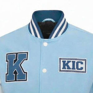 Custom Logo Embroidery Men’s Varsity <b>Jacket</b> With Leather Sleeves Chenille Patch Letterman Baseball <b>Jacket</b> With Ribbed Cuffs Hem - Product Image 3