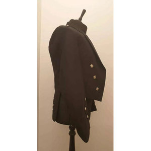 Blazer Prince Charlie noir 100 % laine pour homme avec gilet, tenue traditionnelle écossaise des Highlands - Product Image 4