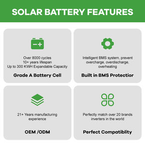 Batterie au lithium LiFePO4 48V 51.2V 314Ah 340Ah 15kWh pour onduleur 15kVA avec système de gestion de batterie au lithium, pour l'extinction d'incendies - Product Image 4