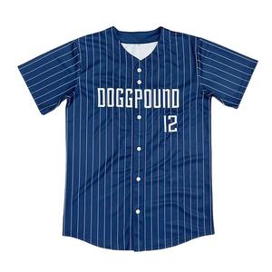 Camisetas de Béisbol Deportivas Personalizadas con Rayas, MOQ Bajo, 100% Poliéster, Cuello Alto, Impresión Digital, Tela Tackle Twill - Product Image 5