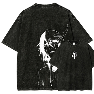 T-shirt Streetwear en Coton Imprimé Personnalisé Motif Poisson Japonais Coupe Ample Oversize Fabricant - Product Image 5