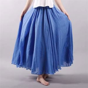New Fashion Women Autumn Multicolor Satin Midi <b>Skirt</b> Vintage A-Line High-Waisted Female <b>Skirts</b> - Product Image 1