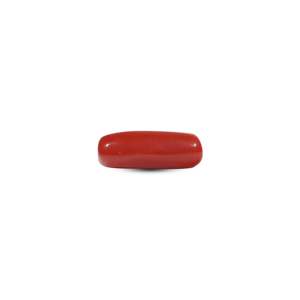 Pierre précieuse en corail rouge de 5,75 carats, faite à la main, 4x6 mm, pierre créée en laboratoire pour bijoux fins - Product Image 1
