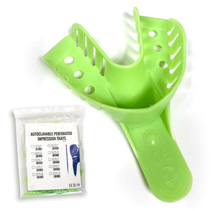 Juego Profesional de 12 Bandejas Metálicas para Impresiones Dentales |   Bolsa de Plástico Perforada de Tamaño Mediano (Número 4) - Product Image 1