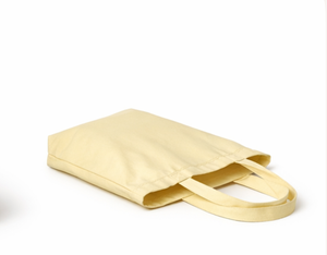 Yellow <b>Canvas</b> <b>Tote</b> Bag Medium Size Shoulder Handle baby Shopping Bag for Daily Use - Product Image 3