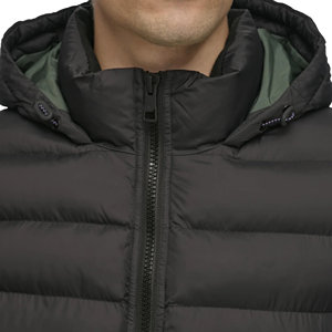 Veste d'hiver matelassée brillante de haute qualité, unisexe, avec logo personnalisé, coupe-vent, à capuche, épaisse, style streetwear, patchwork - Product Image 5