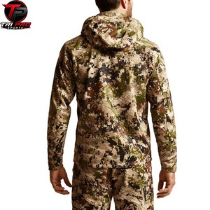 Veste softshell à capuche pour homme, fermeture éclair intégrale, légère, performance, polyester/coton, chasse, randonnée, camping - Product Image 6