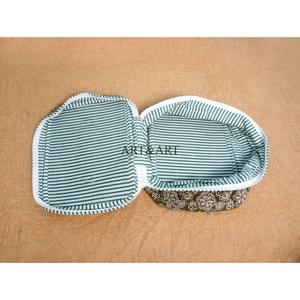 Beautiful Block Printed Quilted Cotton Vanity Bag Set Of 3 Pieces Women's Travel Cosmetic Pouch Storage Cosmetic Bags And Cases - Product Image 5