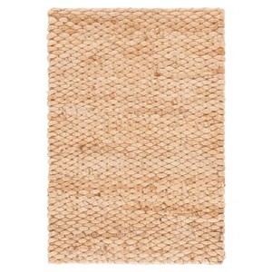 Rectangle Jute Area <b>Rug</b> Braided Solid Color Flat Weave Non-Slip Farmhouse Style Living Room Home Use Thin Pile - Product Image 4