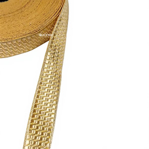 Tresse dorée pour uniforme de cérémonie, en Mylar français, faite à la main, largeur personnalisable - Product Image 2
