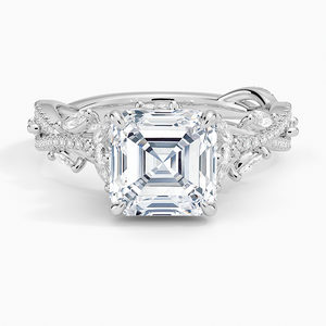 แหวน BOJ รุ่น 0138 ทรง Asscher Cut เงินแท้ 925 ประดับเพชรเม็ดเดี่ยวแบบ Luxe Secret Prong Setting น้ำหนัก 2 กะรัต สี D ความสะอาด VVS1 เพชรโมอิสซาไนต์ รับรองโดย GRA - Product Image 1