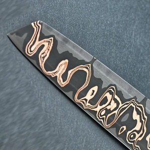 Couteau de chef en cuivre Damas, outil de cuisine fait main, couteau de cuisine professionnel, équipement de préparation alimentaire pour restaurant - Product Image 6
