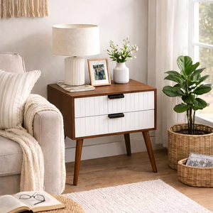 Nightstands End <b>Side</b> <b>Table</b> Solid Wood Legs for Bedrooms, Bedside <b>Table</b>, <b>Storage</b> Box,2 Drawer Designs, More <b>Storage</b> Space - Product Image 1