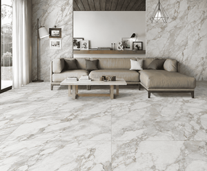 Carreaux de porcelaine finition sucre 60x120cm aspect marbre antidérapants adhésifs mats pour sols et murs, pour intérieur de maison moderne et luxueux - Product Image 1