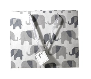 Bolsa de Regalo Premium con Asas de Cinta de Satén a Juego, Impresión en Dos Colores sobre Papel Hecho a Mano con Algodón Reciclado - Product Image 1