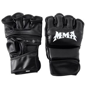 Guantes de Entrenamiento de Piel para MMA de 7oz con Correas de Muñeca Ajustables, Personalizables para Grappling y Kickboxing - Product Image 1