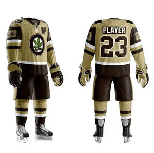 Uniformes de Hockey sobre Hielo con Camuflaje y Logotipo Personalizado 2026, Conjuntos Cómodos, Transpirables, de Secado Rápido, en Poliéster Sublimado, Ropa Deportiva para Equipos OEM - Product Image 5