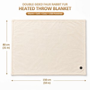 Plaid chauffant réversible 50x180cm, double face, chaud et confortable, pour la maison, le bureau, les voyages, lavable, vente en gros, direct usine - Product Image 4