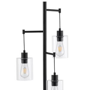 Lampadaire trépied en bois de style nordique avec abat-jour en lin pour appartements chaleureux et projets hôteliers - Product Image 2