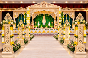 Mandap para Bodas de Estilo Glamour de Bollywood, Decoración Real Tallada para Ceremonias Hindúes en Estados Unidos, Ideal para Bodas de Destino en EE. UU. - Product Image 3