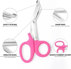 Ciseaux à pansements Lister en acier inoxydable de qualité supérieure pour le retrait professionnel des pansements, les soins des plaies, la coupe de gaze et l'utilisation hospitalière - Product Image 3