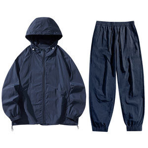 Nouvelle veste coupe-vent décontractée style survêtement, très populaire, en tissu nylon coupe-vent, avec cordon de serrage, respirante et à capuche réversible - Product Image 5