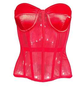 Vintage Women's Overbust Corset Tops Sexy Shapewear Breathable Eco-Friendly Leather for Plus Sizes <b>Tummy</b> <b>Control</b> Medium <b>Control</b> - Product Image 3