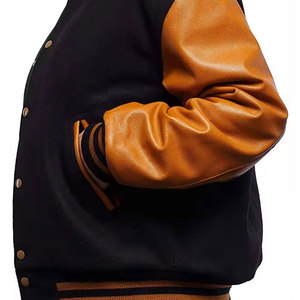 OEM Wholesale Custom College School Style Varsity <b>Jacket</b> for Men Long Sleeve Quick Dry Button Closure Casual Baseball <b>Jacket</b> - Product Image 5