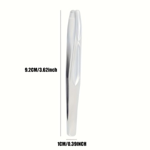 Juego de Pinzas para Cejas de Acero Inoxidable Profesional con Punta Redondeada, Estilo Moderno y Duradero para Depilación de Cejas y Labios - Product Image 4