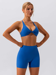Ensemble de sport extensible : Soutien-gorge de fitness et leggings taille haute à séchage rapide – Vente en gros directe usine - Product Image 2
