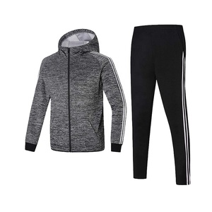 Wholesale Arm Stripes Sport Sweat Suit Set Men's Two Piece Hooded <b>Jacket</b> Pants Track Suit - Product Image 1