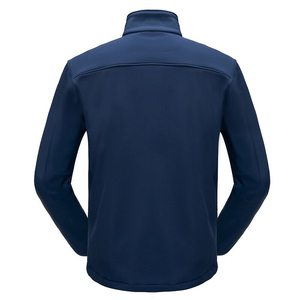 Softshell Fitness Windbreaker <b>for</b> <b>Men</b> Waterproof Polyester with Stand Collar and Front Logo <b>Canvas</b> Material <b>Jacket</b> - Product Image 2