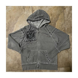 Sweats à capuche à rivets, fabricant OEM, en molleton de coton épais, hiver, unisexe, avec décoration de rivets métalliques, style streetwear, commandes en gros disponibles - Product Image 1