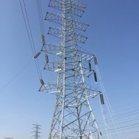 Équipement galvanisé de distribution d'énergie de tour d'angle d'acier de treillis pour la transmission de la ligne poteau de pylône d'électricité