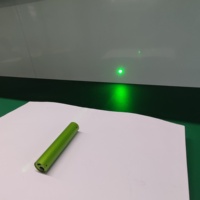 Puntatore laser rosso mini USB ricaricabile, con interruttore a pulsante, classe 2 <1mW, per allineamento macchine e allenamento golf
