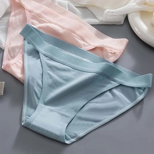 Bragas transpirables informales lisas para mujer, bragas de algodón 100% de alta calidad, bragas cómodas de diseño personalizado - Product Image 2