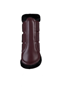 BRAND ZONE Bottes équestres en cuir verni pour chevaux, protections de tendons 8MM en néoprène et fausse fourrure, durables et confortables - Product Image 4