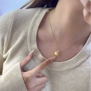 Collar de Perlas de Agua Dulce con Oro de 18K, Diseño de Cielo Estrellado con Sonrisa Impecable, Accesorio de Lujo para Clavícula - Product Image 3