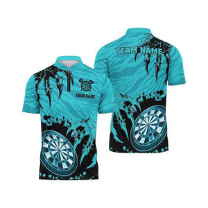 เสื้อเจอร์ซีย์ดาร์ทผู้ชายแบบสั่งทำพิเศษ พิมพ์ลายแบบซับลิเมชั่นคุณภาพสูง ผลิตจากโพลีเอสเตอร์ แขนสั้น มีไซส์ให้เลือกตามต้องการ - Product Image 1