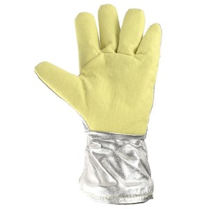 STALWART IMPEX for Aluminized Heat Resistant Gloves Anti-Slip <b>Fire</b> Proof 8 oz Stitching Safety Cuff 14 Inch High Temperature - Product Image 6