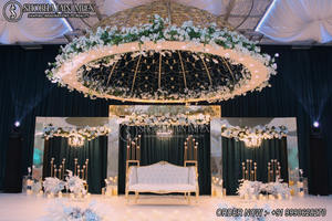 Inspiration Durable Floating Dome Wedding Mandap Setup Fiber Reinforced Plastic Shobha Jain Impex Custom Box Wedding <b>Decoration</b> - Product Image 2